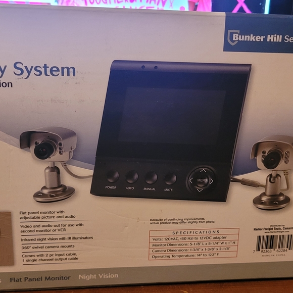 Security System with Monitor - Black and Silver - Picture 1 of 1